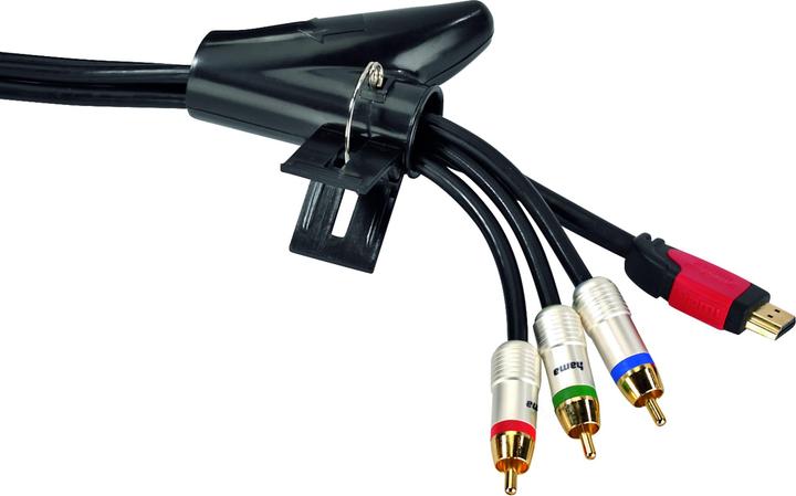 Immagine prodotto Hama Guaina flessibile per cavi a spirale, universale, 7,5 - 30 mm, 2,5 m, nera (Tubo a spirale per cavi, 250 cm)