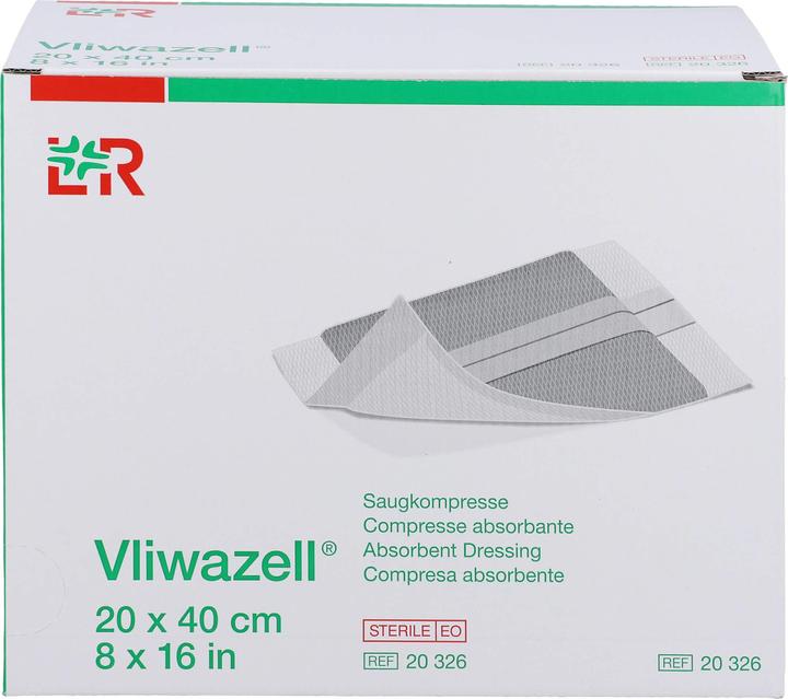 Produktbild L&R Vliwazell hochsaugfähige Universalkompresse steril 20 cm x 40 cm, 12 St. Kompressen