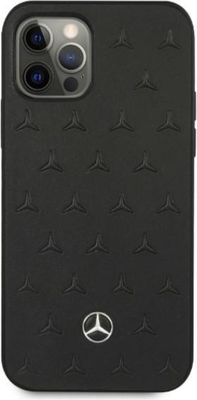 Immagine prodotto Mercedes MEHCP12LPSQBK Custodia rigida per iPhone 12 Pro Max 6,7" in pelle nera con motivo a stelle (Apple iPhone 12 Pro Max)