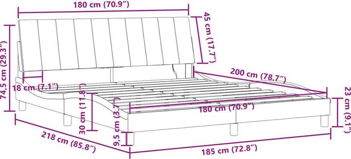 Image du produit vidaXL Bettgestell (180 x 200 cm)