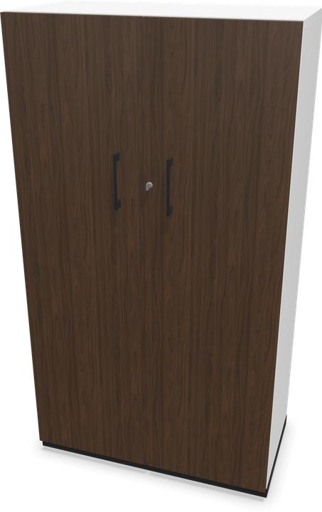 Black, Walnut decor dark with structure, White