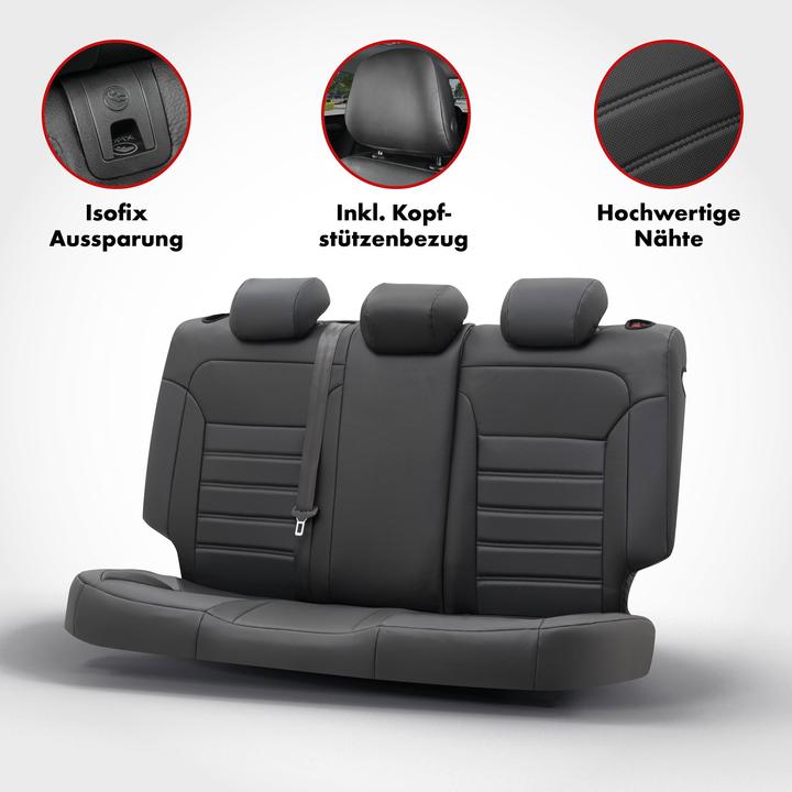 Image du produit Walser Housse de siège pour Skoda YETI (5L) 05/2009-12/2017, 1 housse de banquette arrière