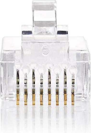 Actual product image Nedis RJ45 plug | RJ45 Pass Through | Stranded UTP CAT5 | Straight | Gold-plated | 10 pieces | PVC | T (UTP, CAT5e)