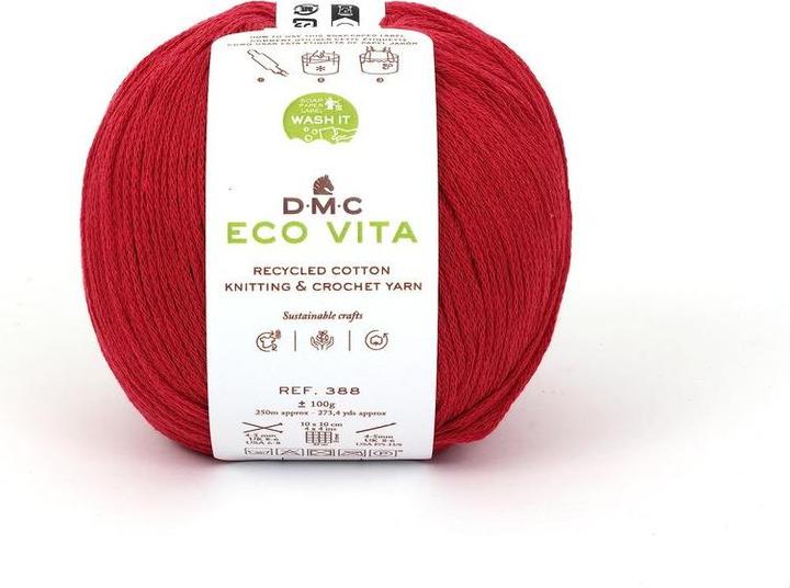 Actual product image DMC Wool Eco Vita 100 g, Red (250 m)