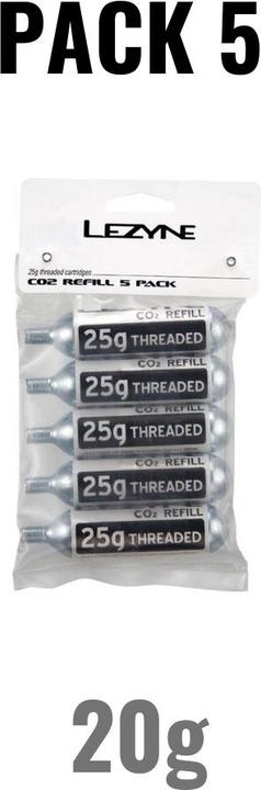 Actual product image Lezyne Threaded CO2 Cartridge (Replacement CO2 cartridges)
