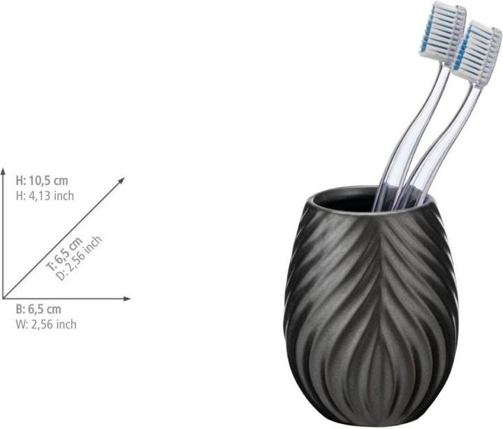 Image du produit Wenko Gobelet à dents en céramique Idro (6,5 x 6,5 x 10,5 cm)