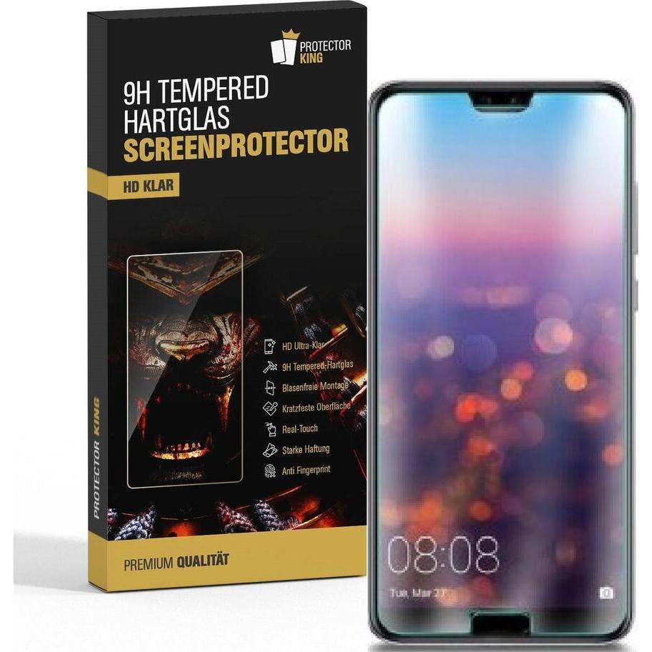 Protectorking 6x echtes Tempered 9H Panzerhartglas 3D KLAR (6 Stück, Honor 10), Smartphone Schutzfolie, Transparent