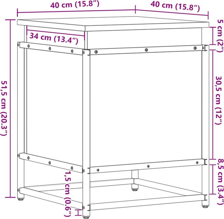 Produktbild VidaXL Aufbewahrungsbox mit Deckel Spielzeugkiste Auflagenbox Kissenbox Schwarz (40 x 40 x 51.5 cm, 82.60 l)