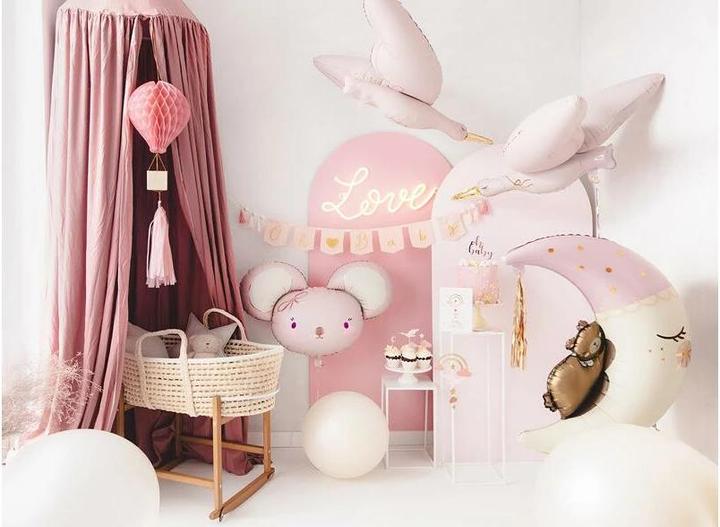 Produktbild Partydeco Foil balloon Stork, 103x60 cm, light pink (1 pkt / 1 pc.) (1 x)