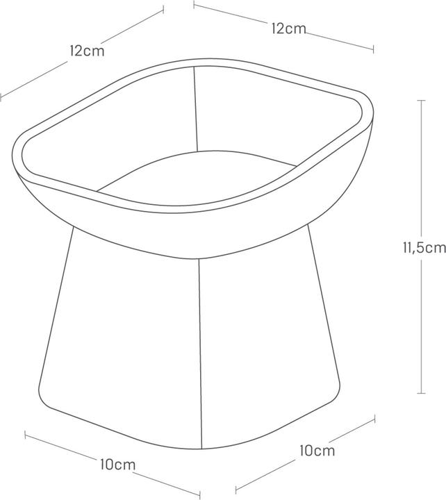 Actual product image Yamazaki Angewinkelter Keramik-Futternapf TOWER (20 cl)