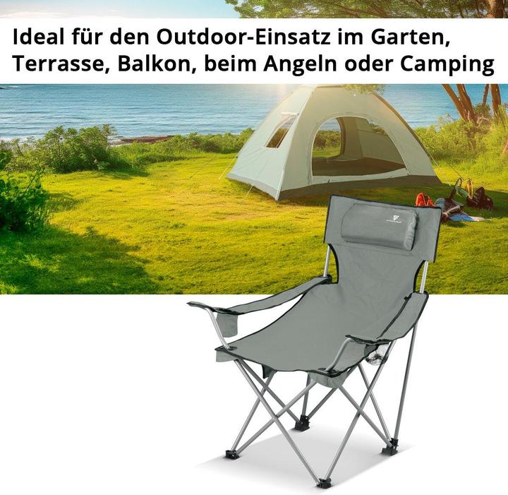 Immagine prodotto Stahlwerk Sedia da campeggio Sedia da giardino Sedia pieghevole Sedia da pesca Sedia pieghevole