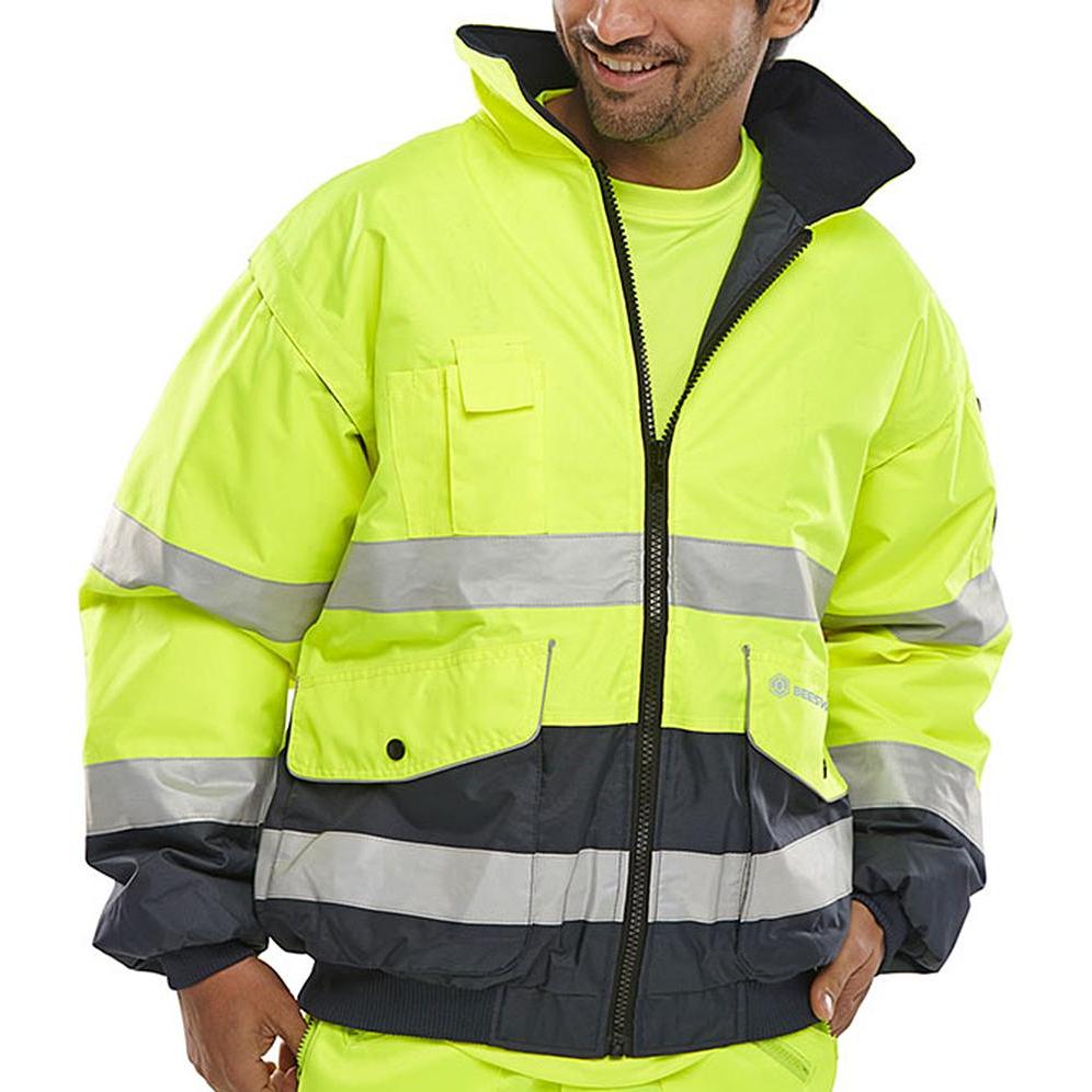 Beeswift, Arbeitsjacke, Warnjacke Europe, Bombertyp, Grösse M, gelb (M)
