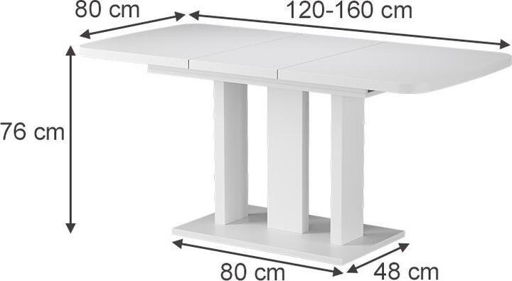 Actual product image Vicco Fenaro dining room table (120 x 120 x 77.30 cm)