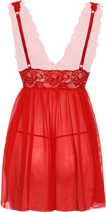 Productafbeelding Christine Le Duc Babydoll + String Lieve Rot (S, M)