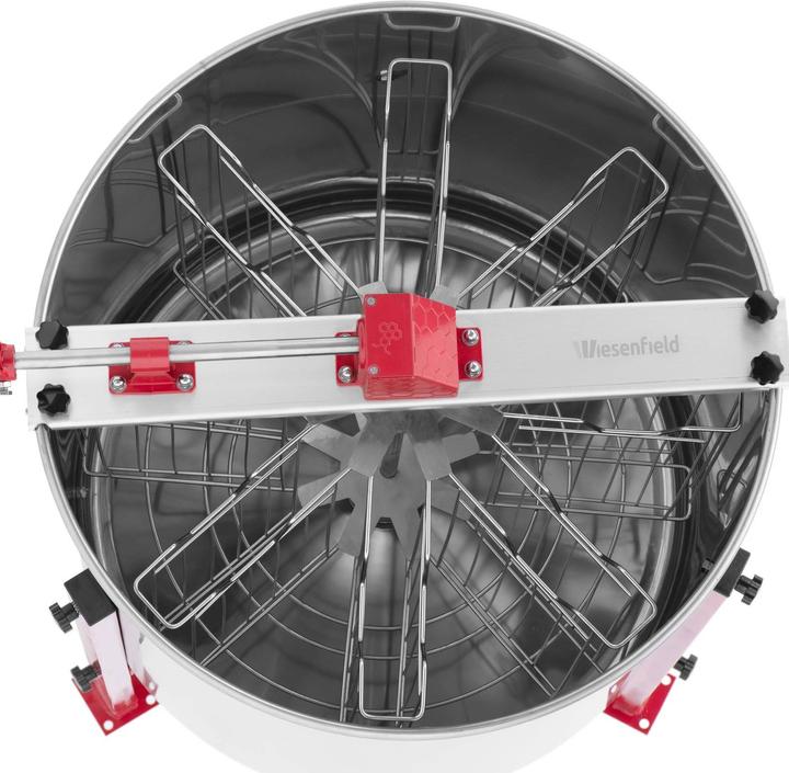 Actual product image Wiesenfield Honey Extractor - diagonal - hand drive - 8 combs