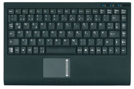 Actual product image KeySonic TAS ACK-540U+ Corded (DE) MINI Touchpad SoftSkin bw (DE, Cable)