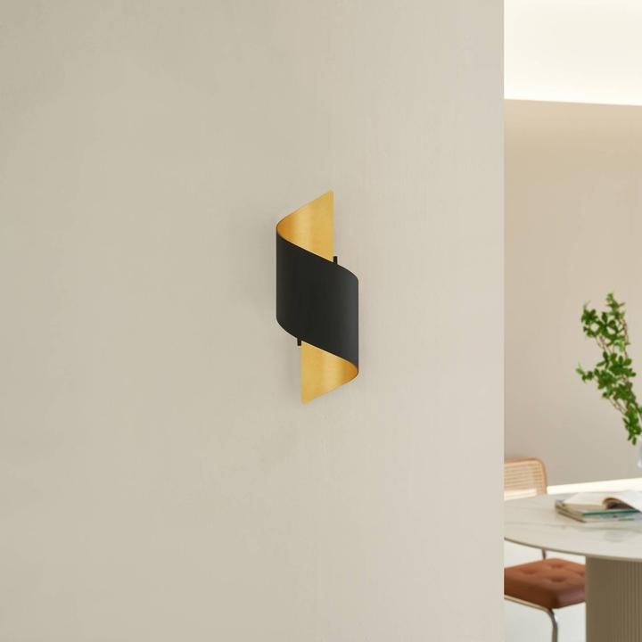 Produktbild Lindby Metall-Wandleuchte Desirio, schwarz-gold (330 lm, G9)