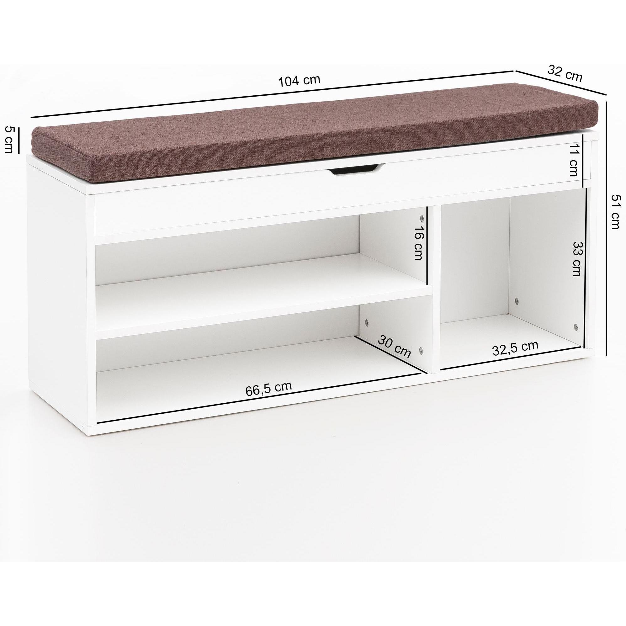 Thumbnail - Wohnling, Schuhschrank, Reece (104 x 32 x 51 cm)