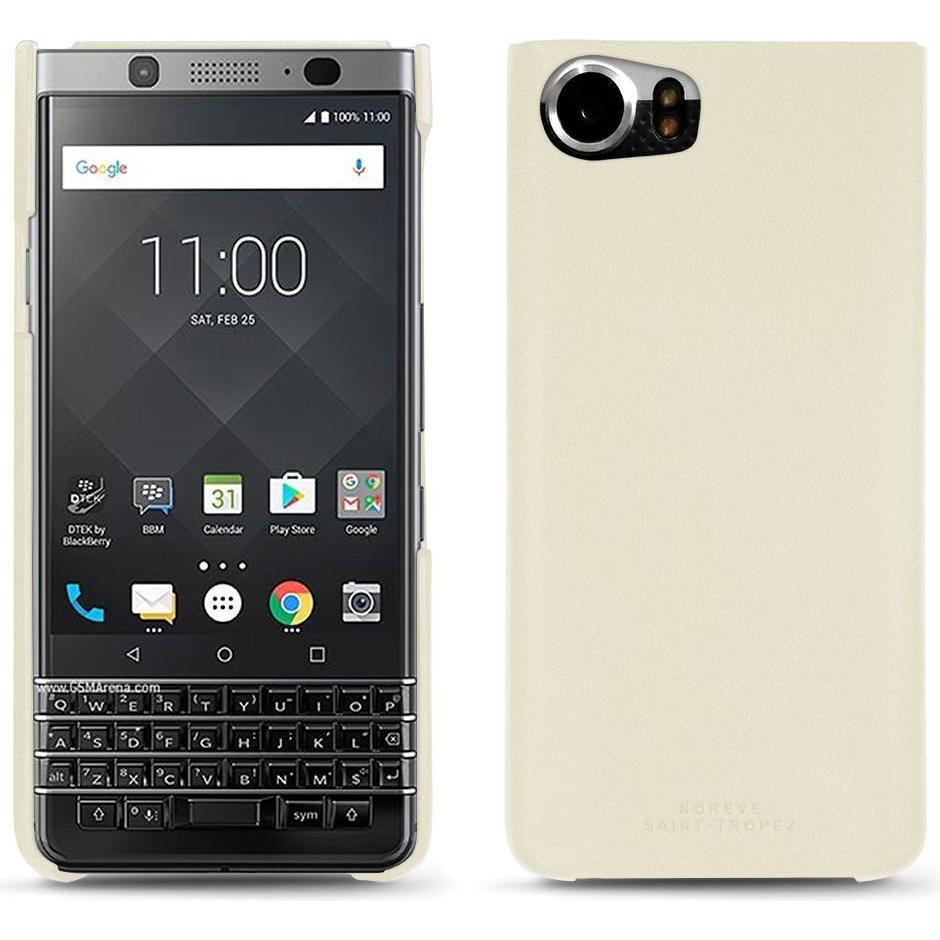 Noreve Lederschutzhülle (Blackberry KEYone), Smartphone Hülle, Weiss