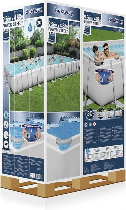 Produktbild Bestway Power Steel Aufstellpool-Set 956 x 488 x 132 cm (956 x 488 x 132 cm)