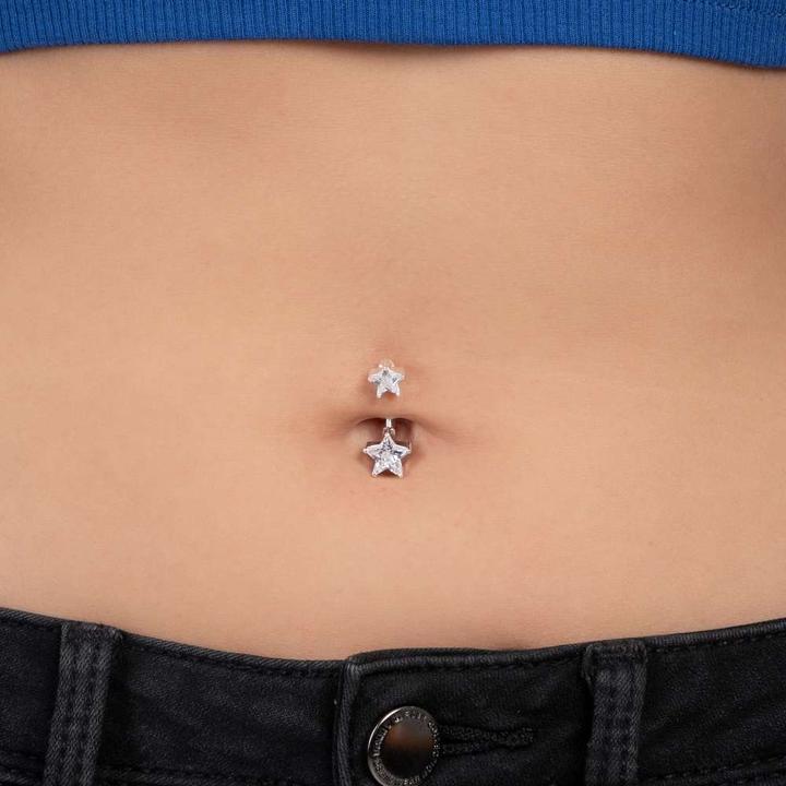 Produktbild Bijouteria Bauchpiercing (Chirurgenstahl 316L, Kristall, Silber 925)