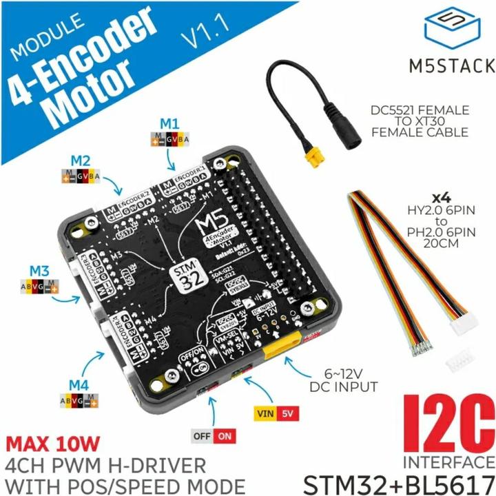 Image du produit M5Stack Module de pilotage de moteur à 4 canaux Encoder V1.1