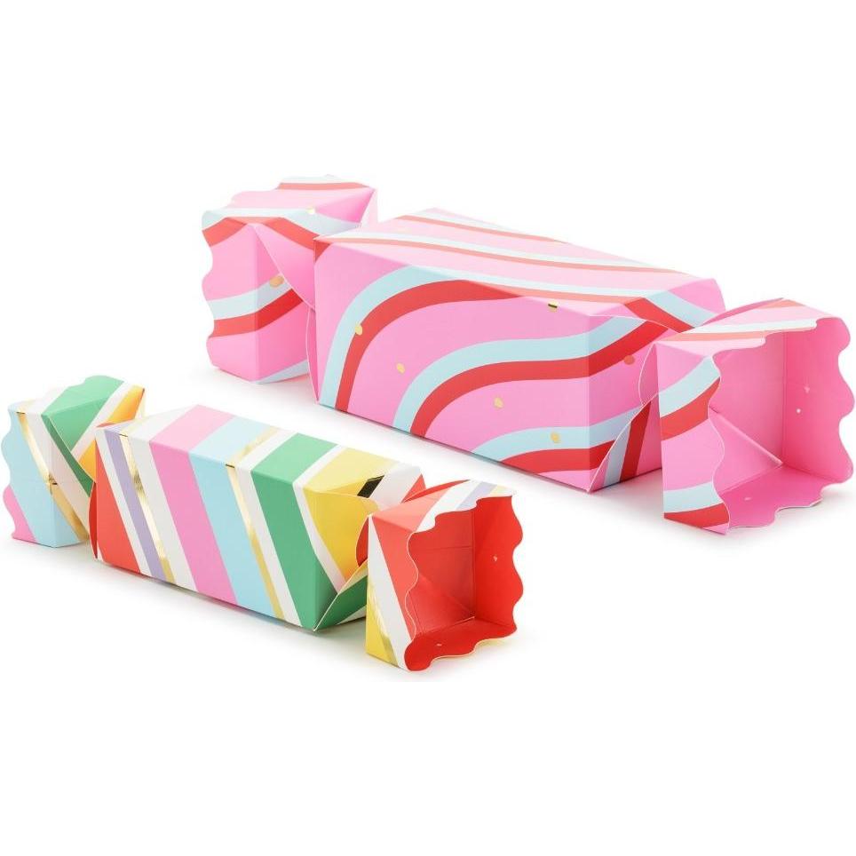 Partydeco Geschenkpackung Bonbon - Streifen