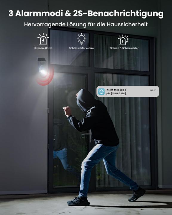 Actual product image IeGeek 2K 3MP PTZ Überwachungskamera mit Solar-Akku