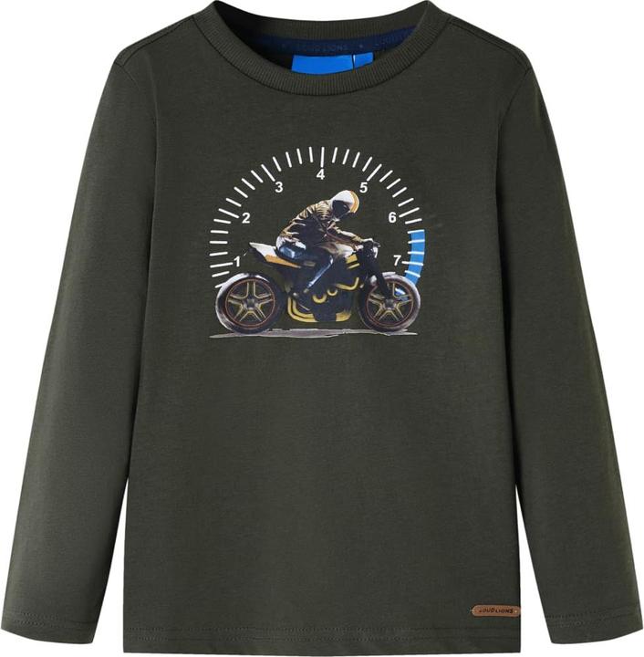 Produktbild VidaXL Kinder-Langarmshirt Khaki 92,Material: 100 % Baumwolle,Farbe (92)