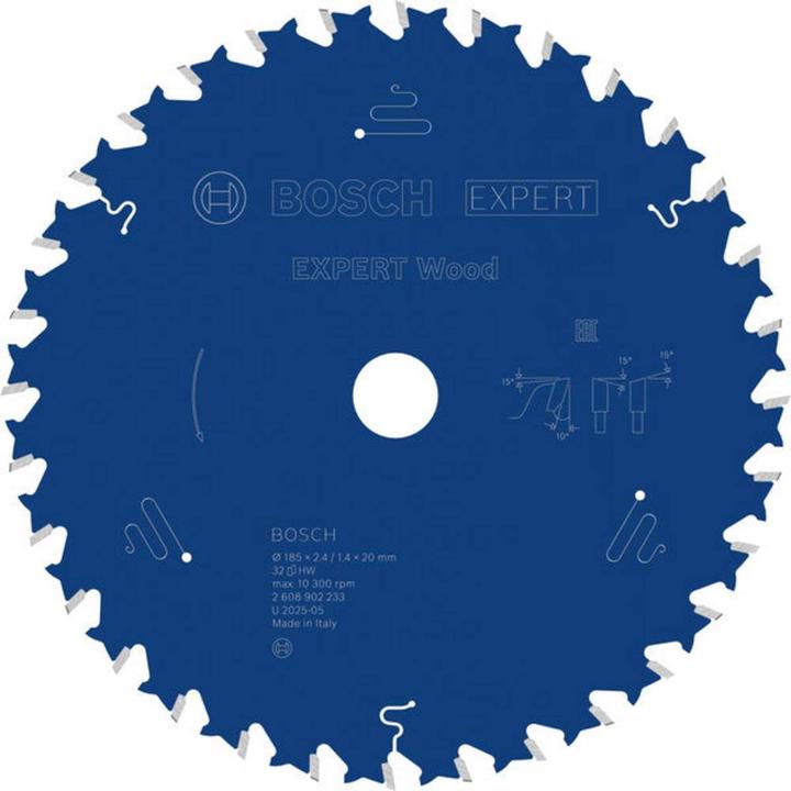 Produktbild Bosch Professional Zubehör EXPERT Wood Kreissägeblatt, 185x20 mm, T32