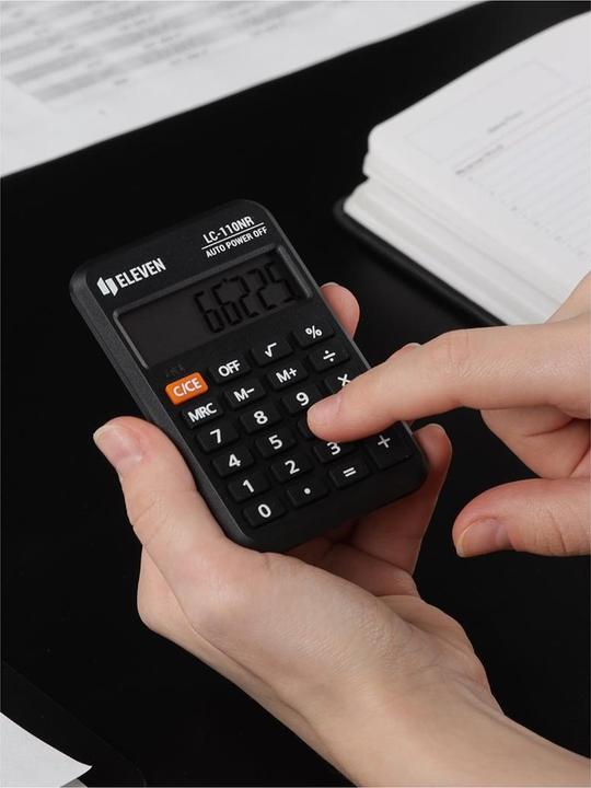 Actual product image Eleven Smart device pocket calculator LC110NR black (Battery operated, Solar panel)