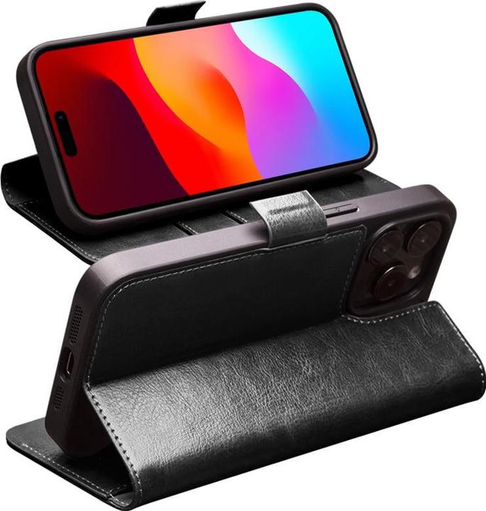 Produktbild QiAlino Hülle Flip mit magnetischem Verschluss (Apple iPhone 15 Pro)