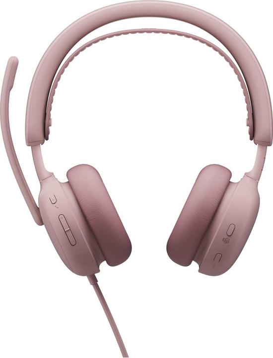 Actual product image Logitech Zone Wired 2 for Business, Wired, Rose (Cable, USB-C, Microsoft teams)