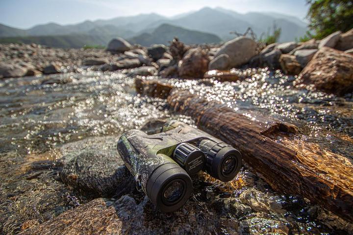 Actual product image Barska 2001216-SSI 10x42 WP Blackhawk Green Lens Binoculars in Mossy Oak - Multi, N/A (10x, 42 mm)