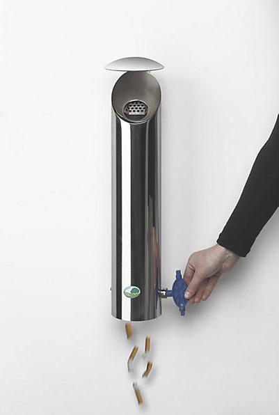 Image du produit kaiserkraft Cendrier mural en acier inoxydable, verrouillable