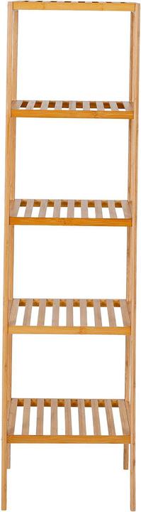 Produktbild Axentia Bambusregal, 5 Ablagen, natur (145 x 36 x 36 cm)