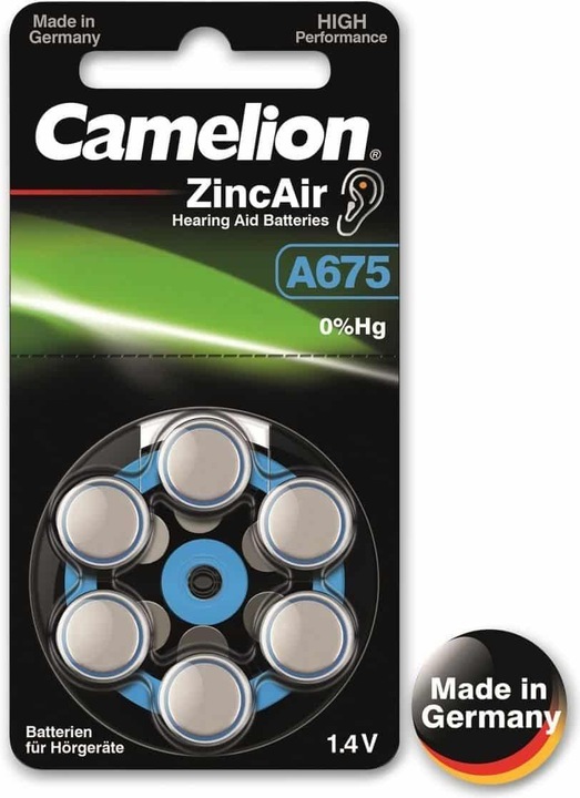 Produktbild Camelion A675 - Einwegbatterie - PR44 - Zink-Luft - 1,4 V - 6 Stück(e) - Silber (5 Stk., PR44, 620 mAh)