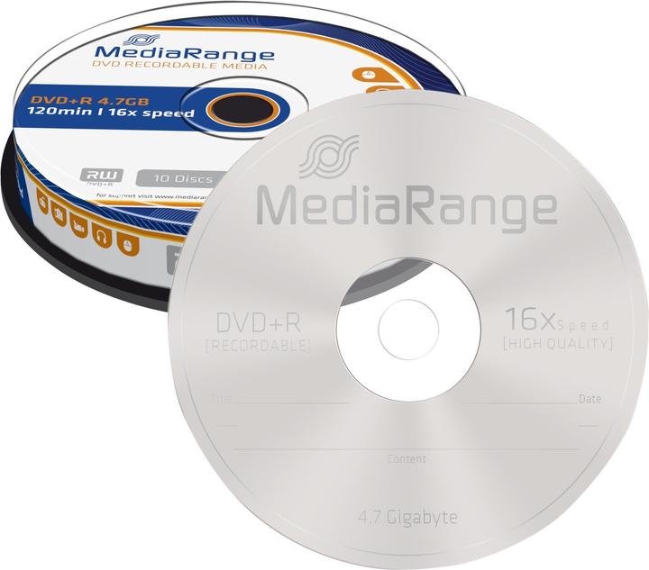 Produktbild MediaRange MR453 - DVD+R 16x, Cake10 (10 x)