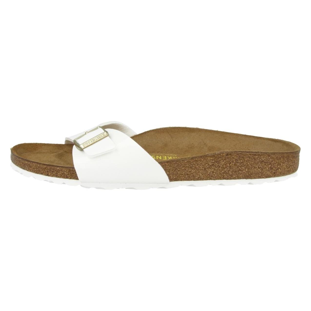 Birkenstock, Damen, Sandalen, Pantoletten Madrid, Weiss, (38)