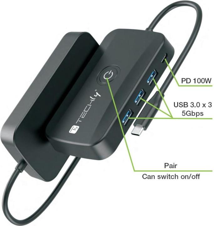 Actual product image Techly Bezprzewodowy transmiter obrazu USB-C do HDMI 1080p do 30m (30 m)