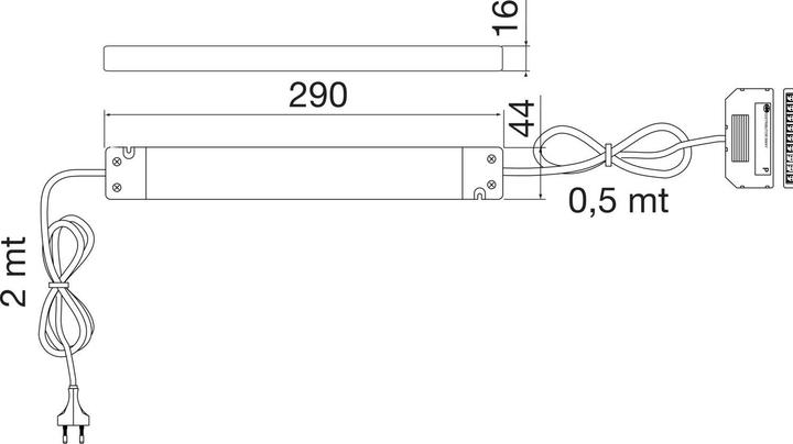 Actual product image L&S LED power supply unit NG40, 12 V/DC, 10-way distributor, output 60 W