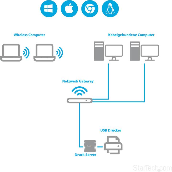 Immagine prodotto StarTech Rete USB Lpr Server Di Stampa Lpr