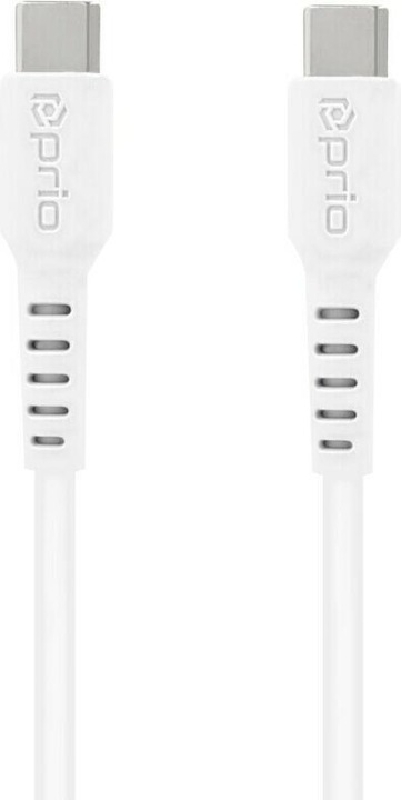 Produktbild prio High-Speed Charge & Sync USB C auf USB C Kabel 5A 0,6m weiss (0.60 m)