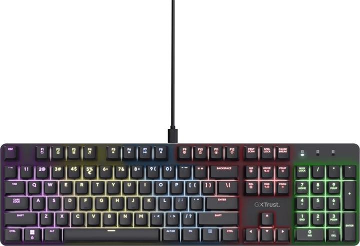 Actual product image Trust GXT 871 Zora Tastatur Gaming USB QWERTY US Englisch Schwarz (US, Cable)