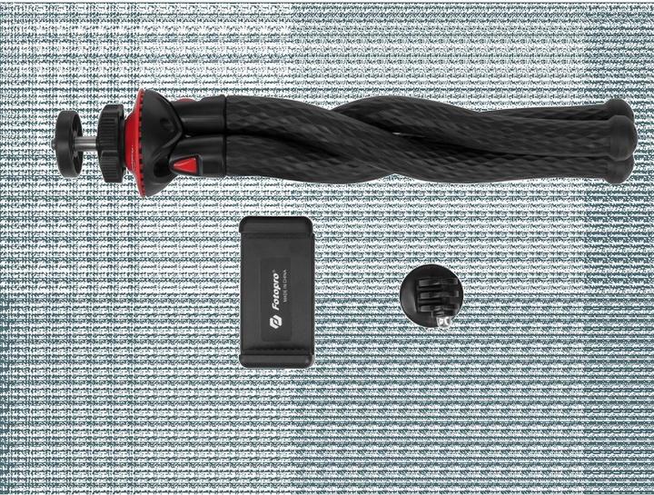 Immagine prodotto Fotopro Treppiede UFO 2 nero/rosso con supporto per telefono e GoPro (Materiale sintetico)