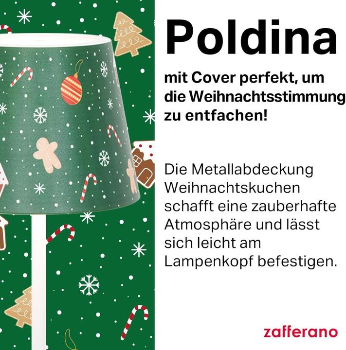 Actual product image Zafferano Poldina Pro Wireless Rechargeable Table Lamp with Touch Control and Dimmer