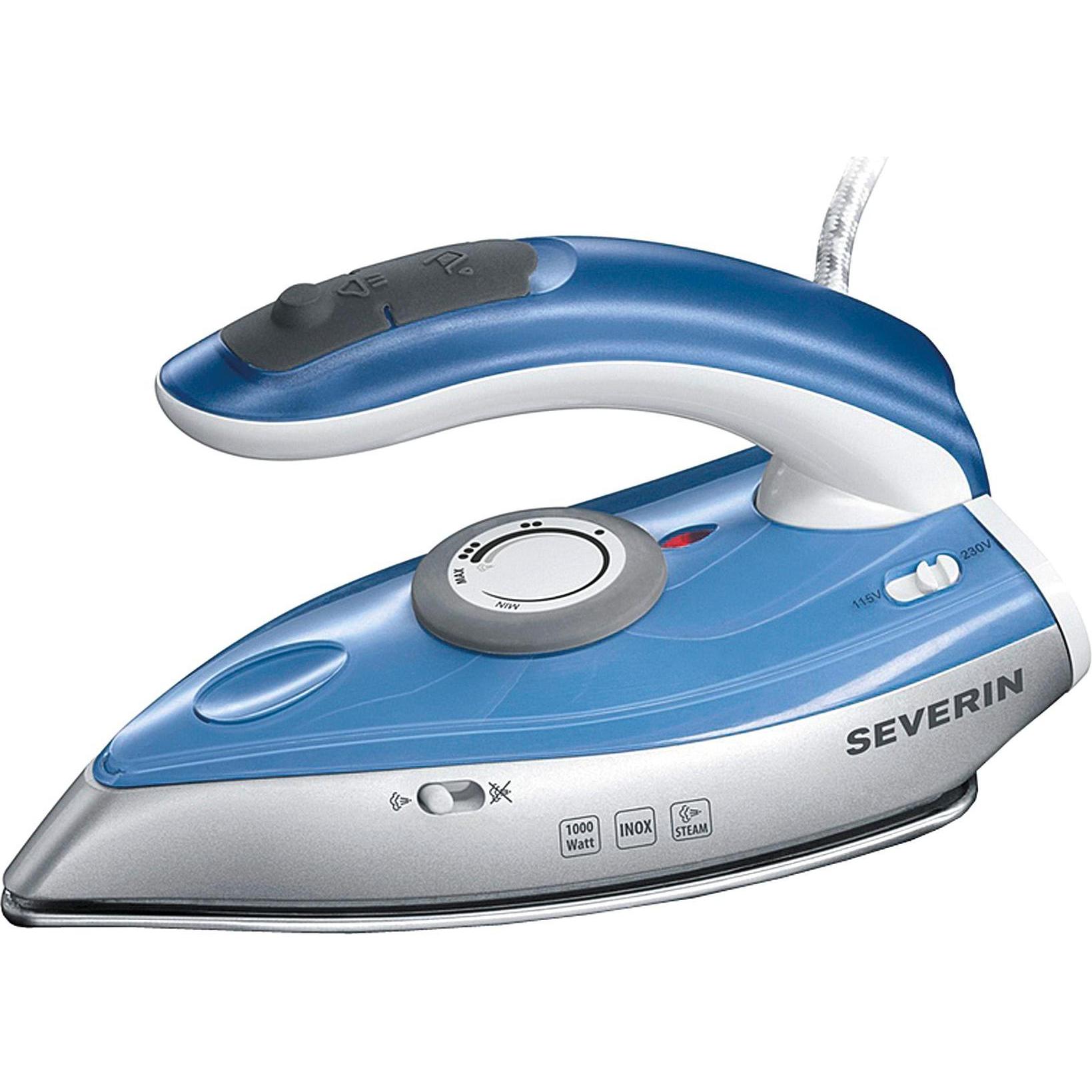 Severin Reisedampfbügeleisen BA 3234 Silber, Bügeleisen, Blau, Weiss