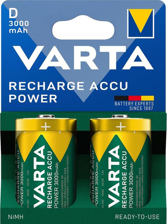 Productafbeelding Varta Recharge Accu Power (2 Pcs., D, 3000 mAh)