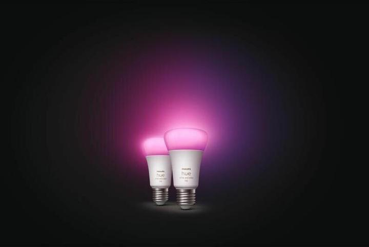 Actual product image Philips Hue White & Color Ambiance BT (E27, 9 W, 1100 lm, 2 x, F)