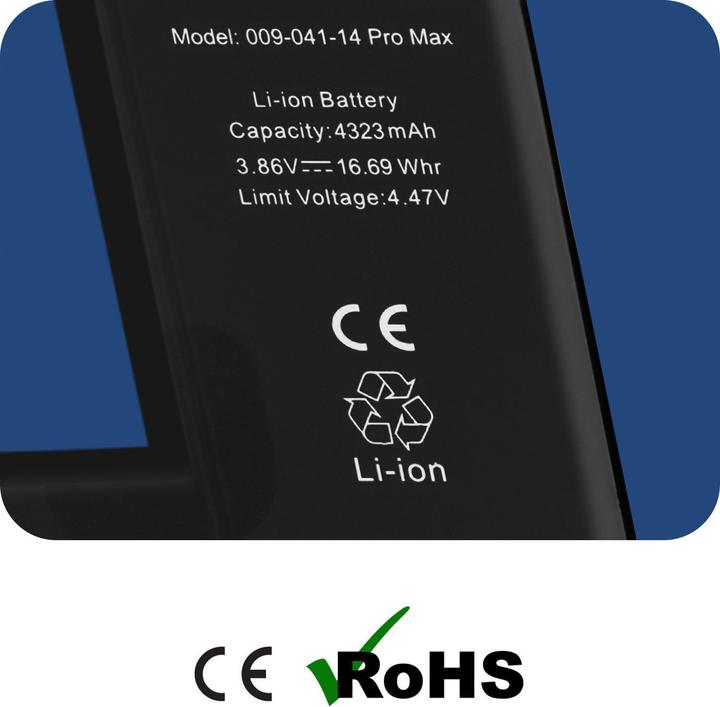 Actual product image Clappio 4323mAh replacement battery without BMS